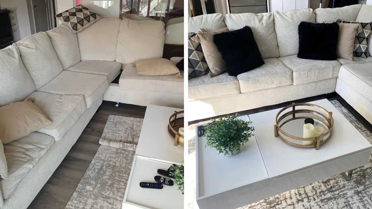 Living room cleaning